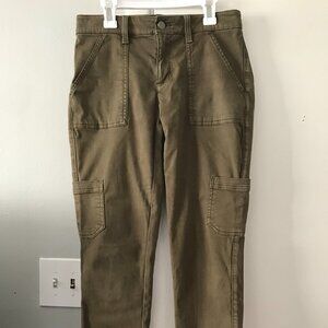 Banana Republic Sloan Utility Heritage Olive Green Mid Rise Cargo Chino Size 2